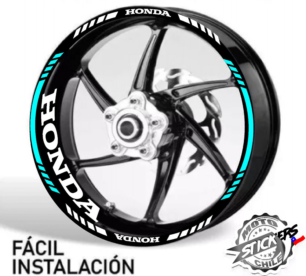 Kit stickers de rines reflectantes Honda