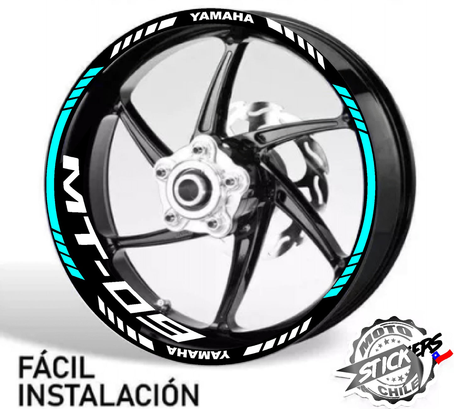 Kit stickers rines reflectantes MT