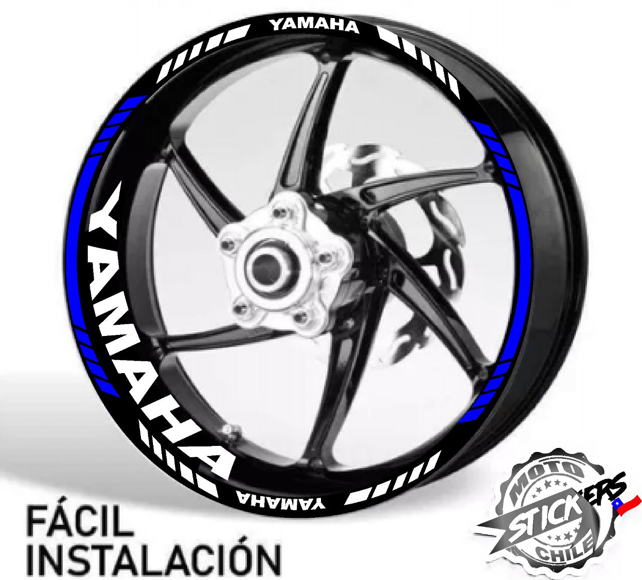 Kit stickers de rines reflectantes Yamaha