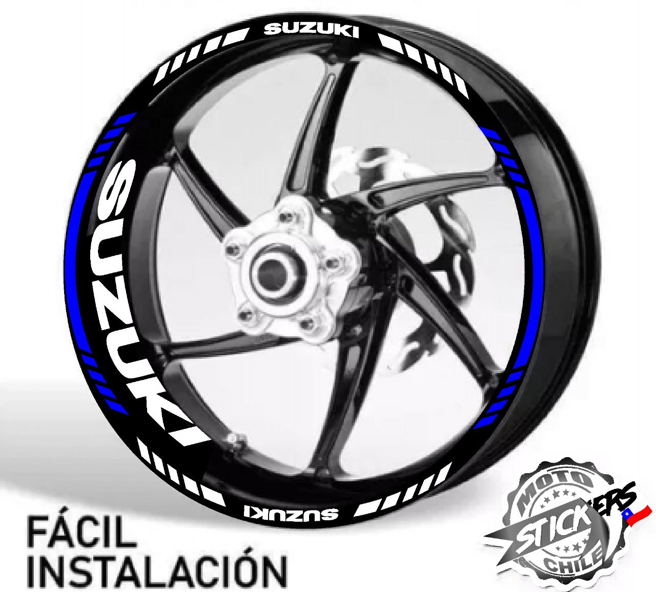 Kit stickers de rines reflectantes Suzuki