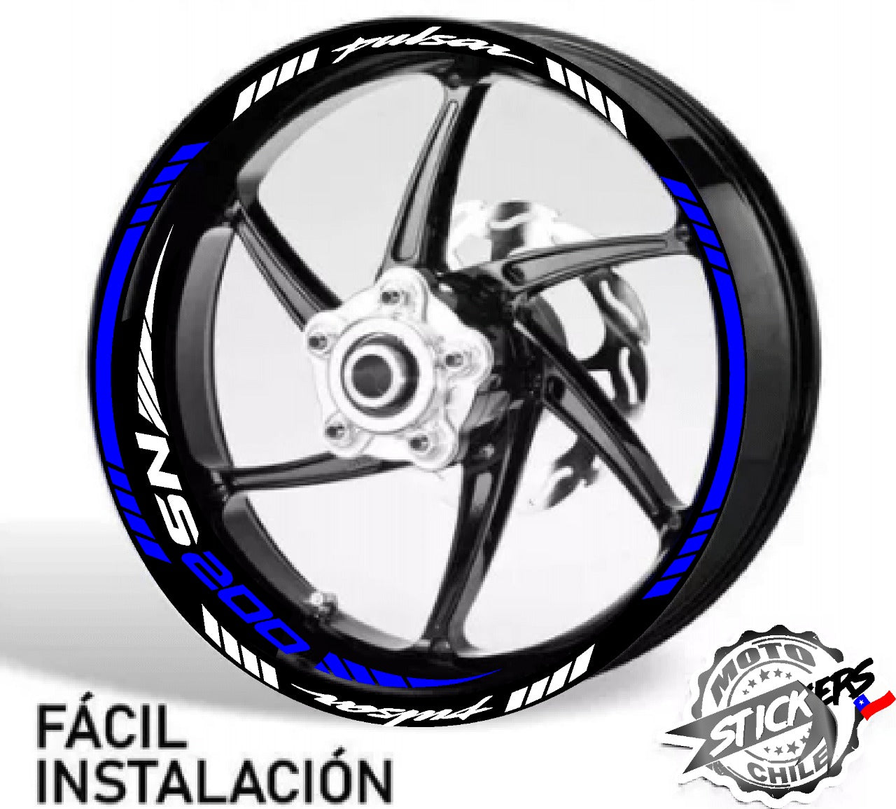 Kit stickers rines reflectantes Pulsar NS