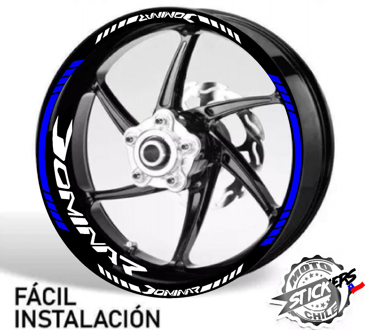 Kit stickers rines reflectantes Dominar