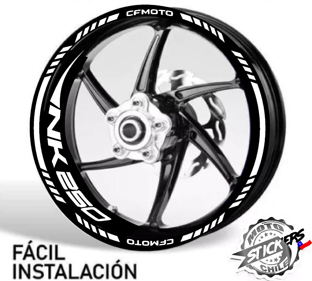 Kit stickers rines reflectantes NK CFMOTO