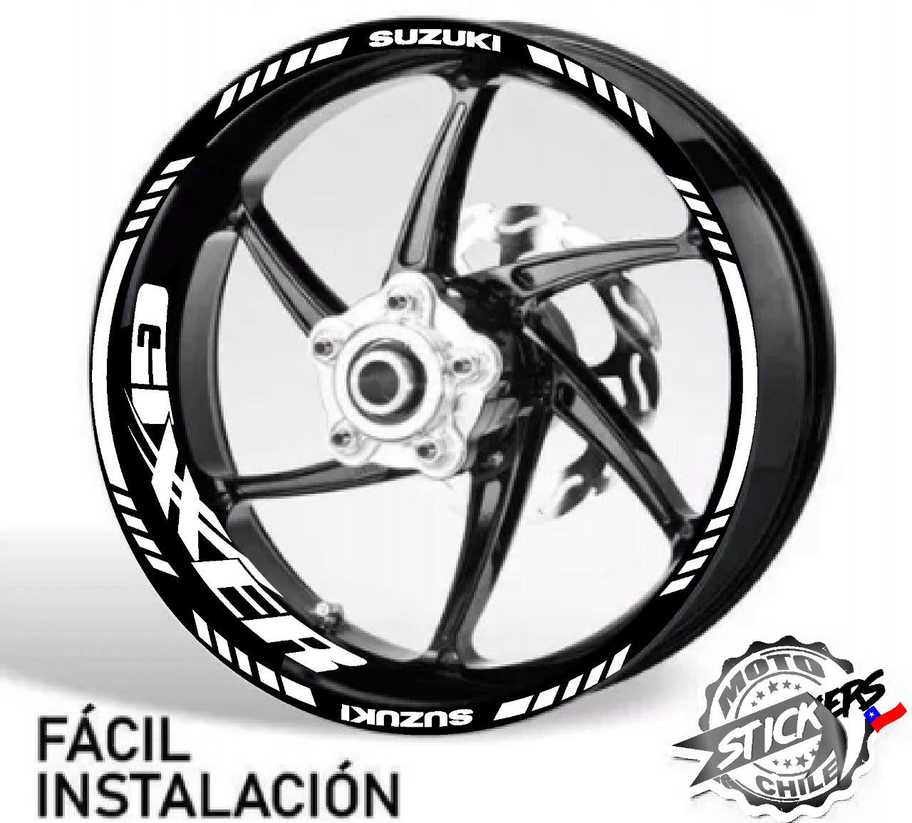 Kit stickers rines reflectantes Gixxer