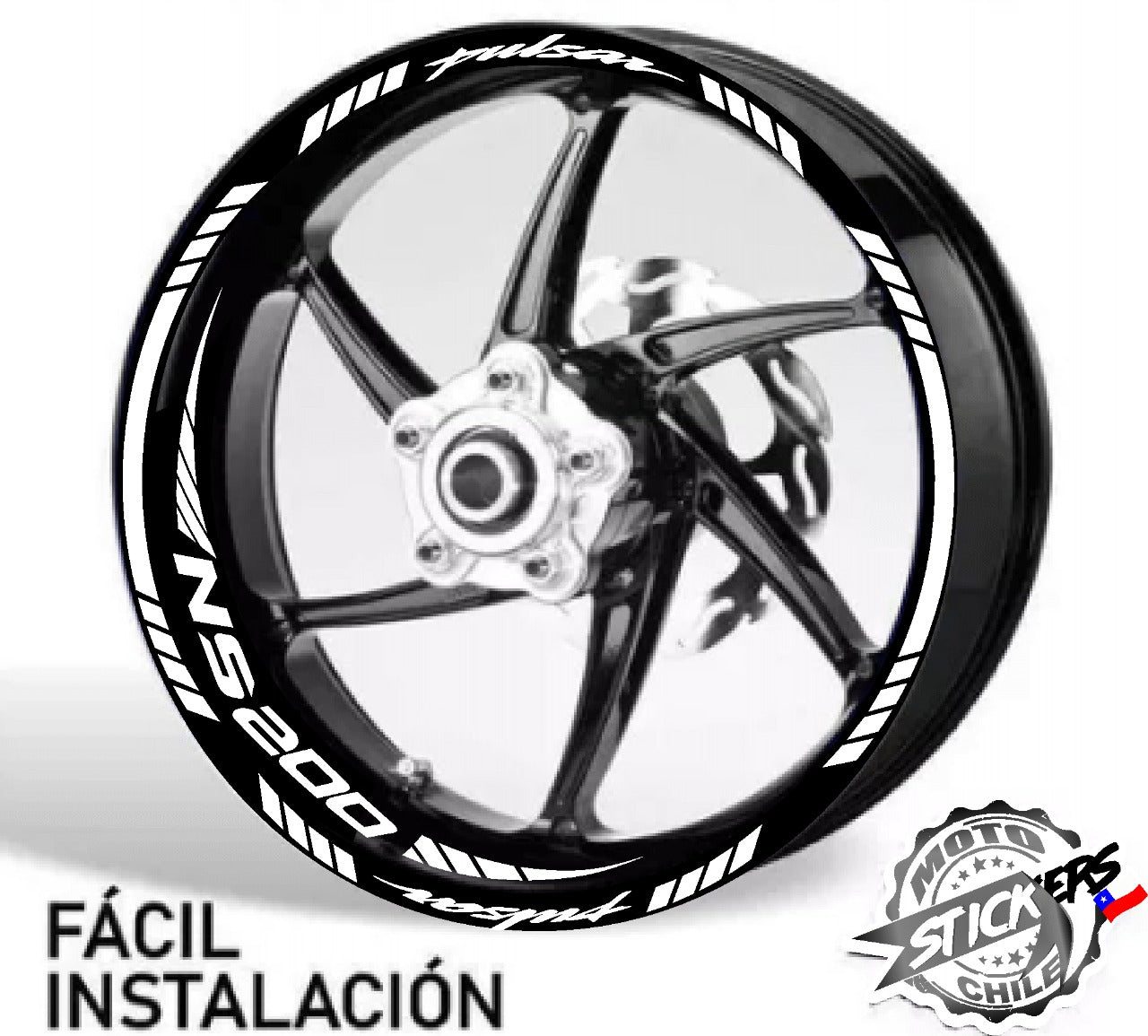 Kit stickers rines reflectantes Pulsar NS