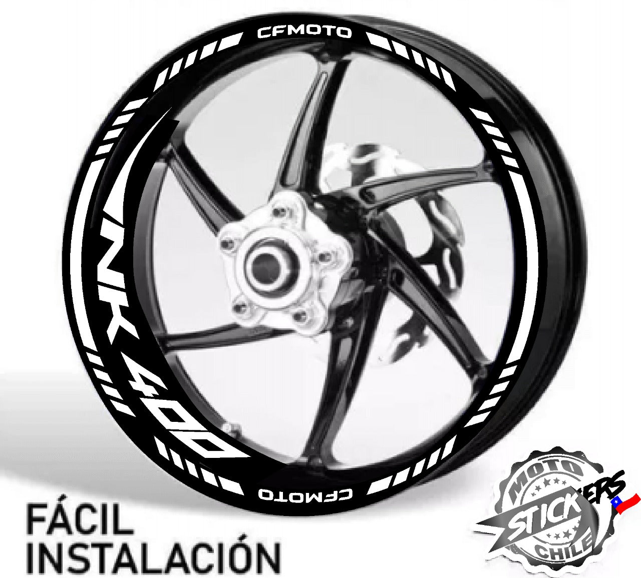Kit stickers rines reflectantes NK CFMOTO