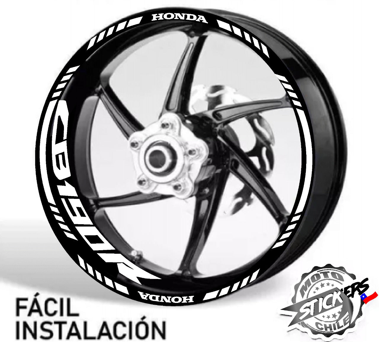 Kit stickers rines reflectantes CB190R