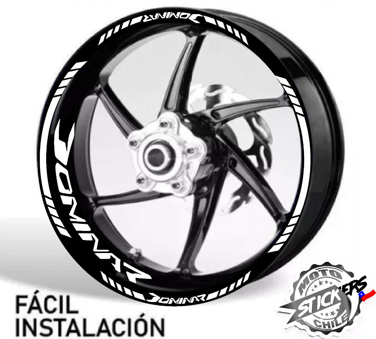 Kit stickers rines reflectantes Dominar
