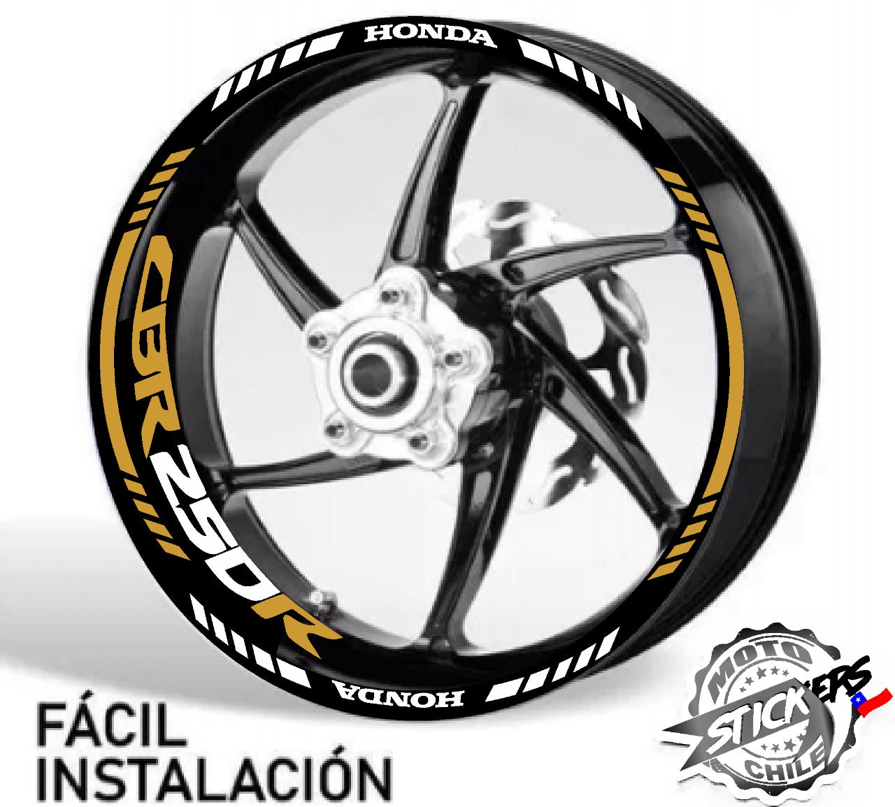 Kit stickers rines reflectantes CBR250R