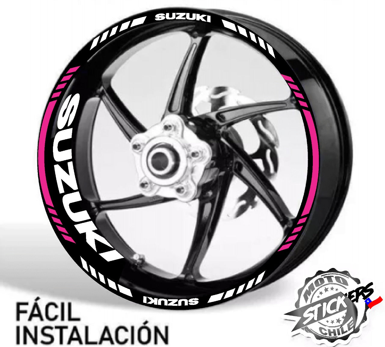 Kit stickers de rines reflectantes Suzuki