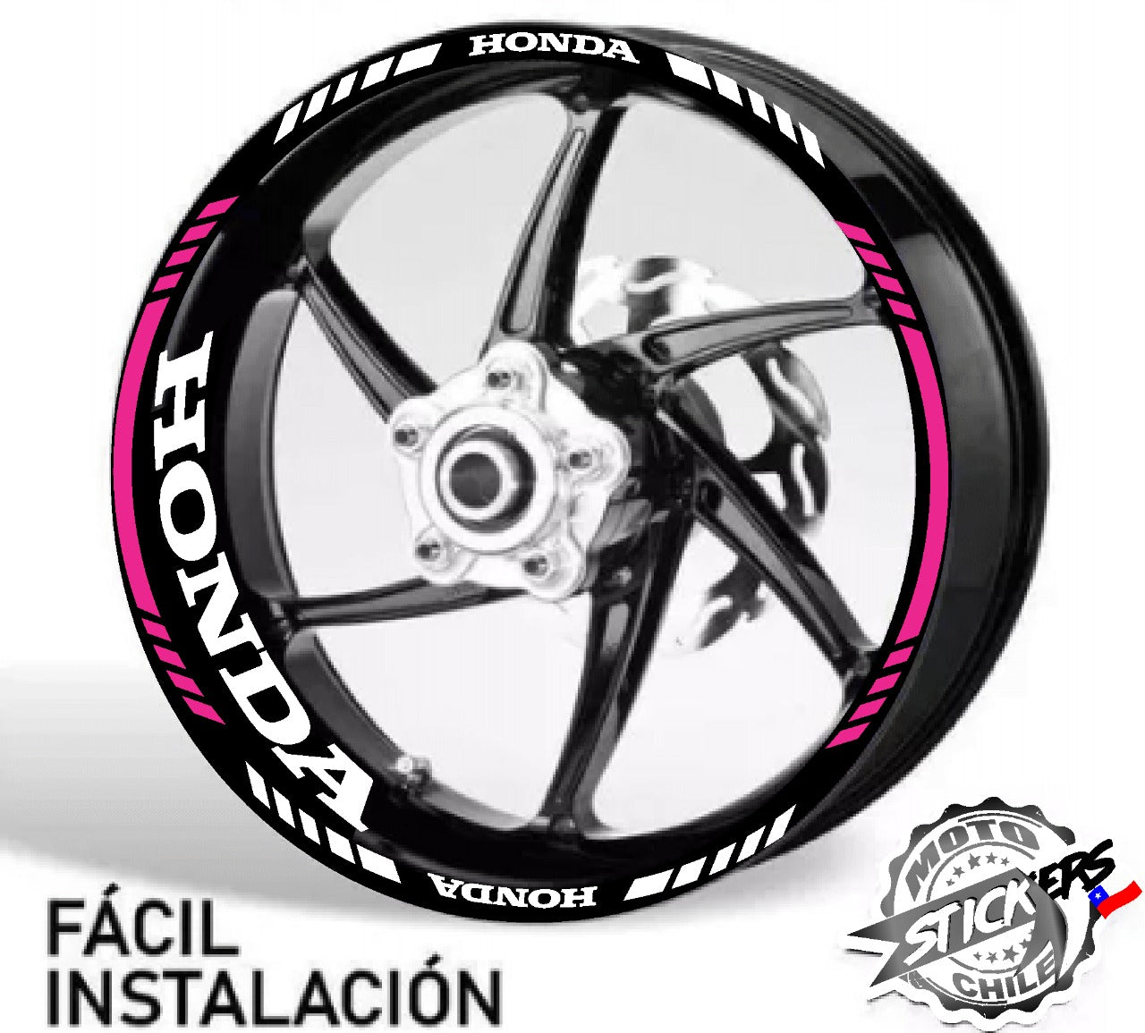 Kit stickers de rines reflectantes Honda