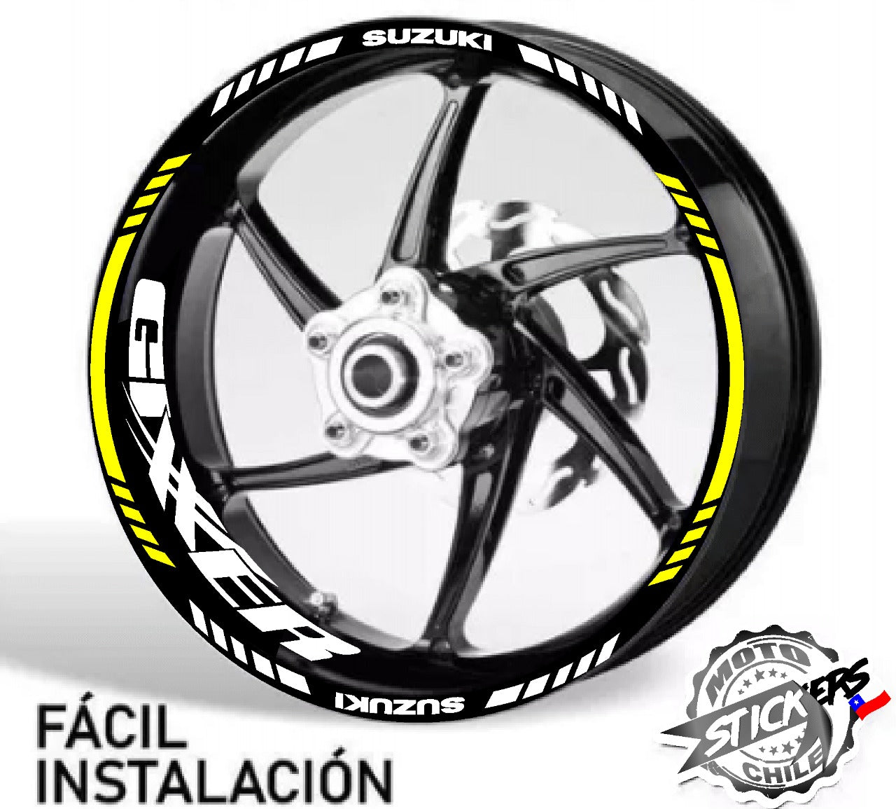 Kit stickers rines reflectantes Gixxer