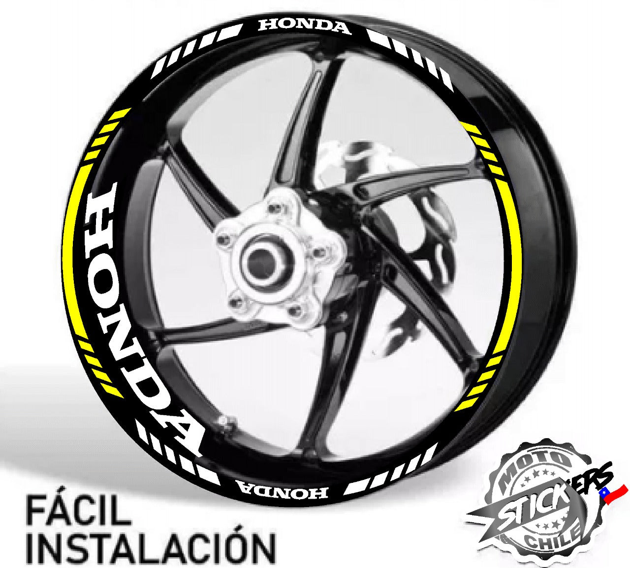 Kit stickers de rines reflectantes Honda