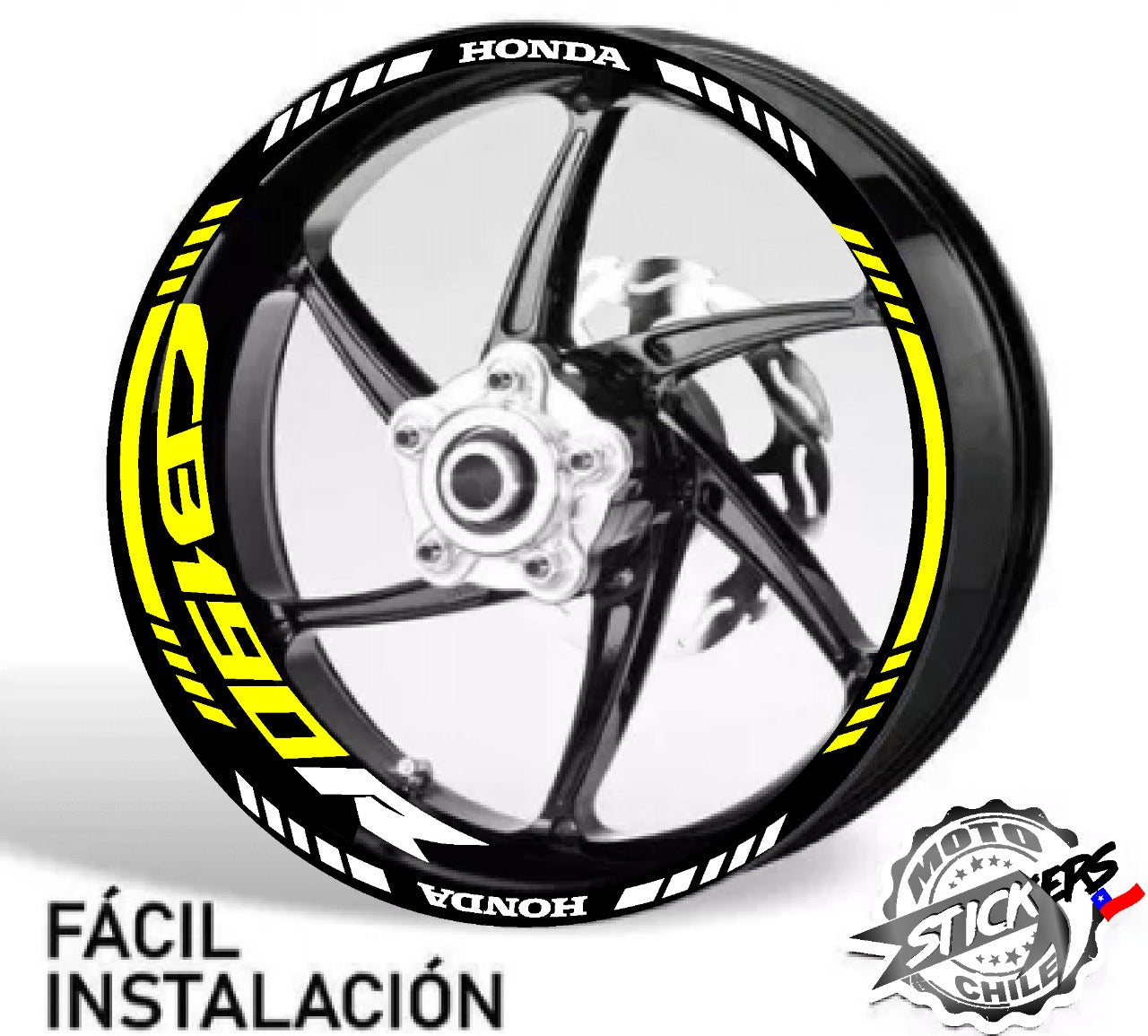Kit stickers rines reflectantes CB190R