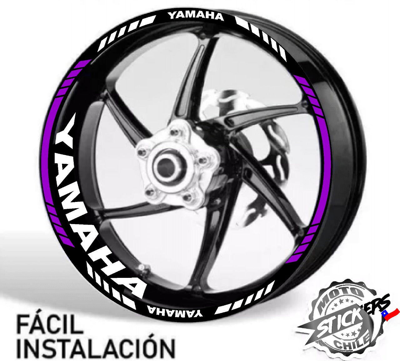 Kit stickers de rines reflectantes Yamaha