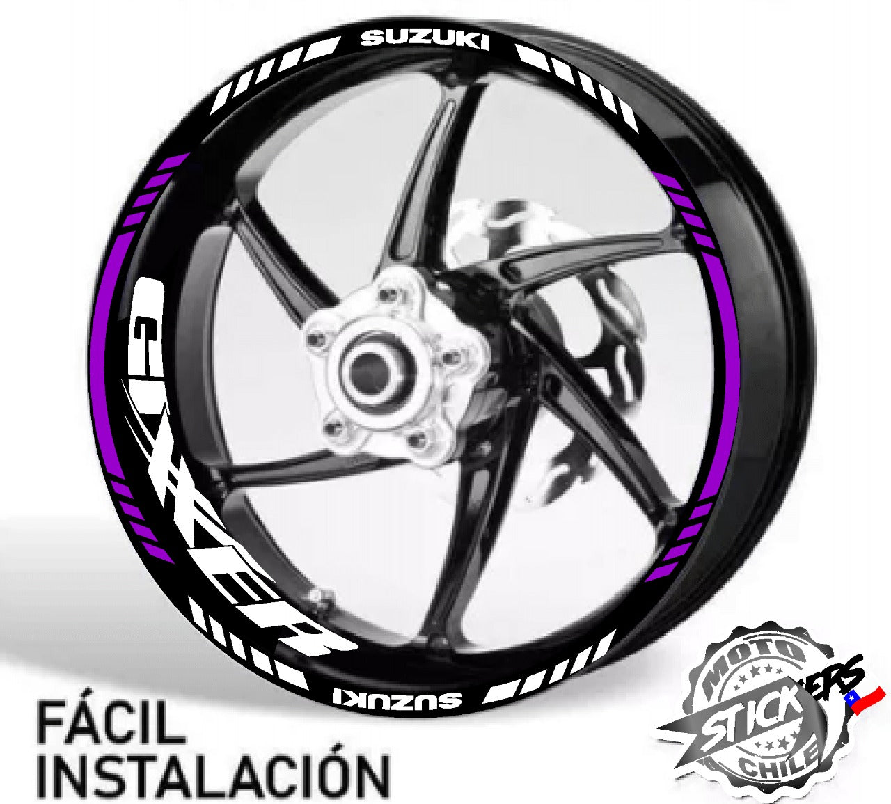 Kit stickers rines reflectantes Gixxer