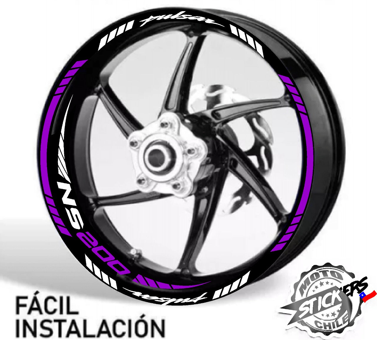 Kit stickers rines reflectantes Pulsar NS