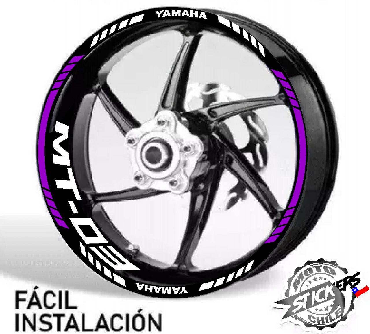 Kit stickers rines reflectantes MT