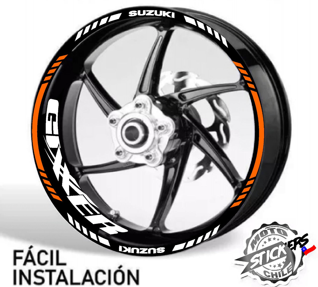 Kit stickers rines reflectantes Gixxer