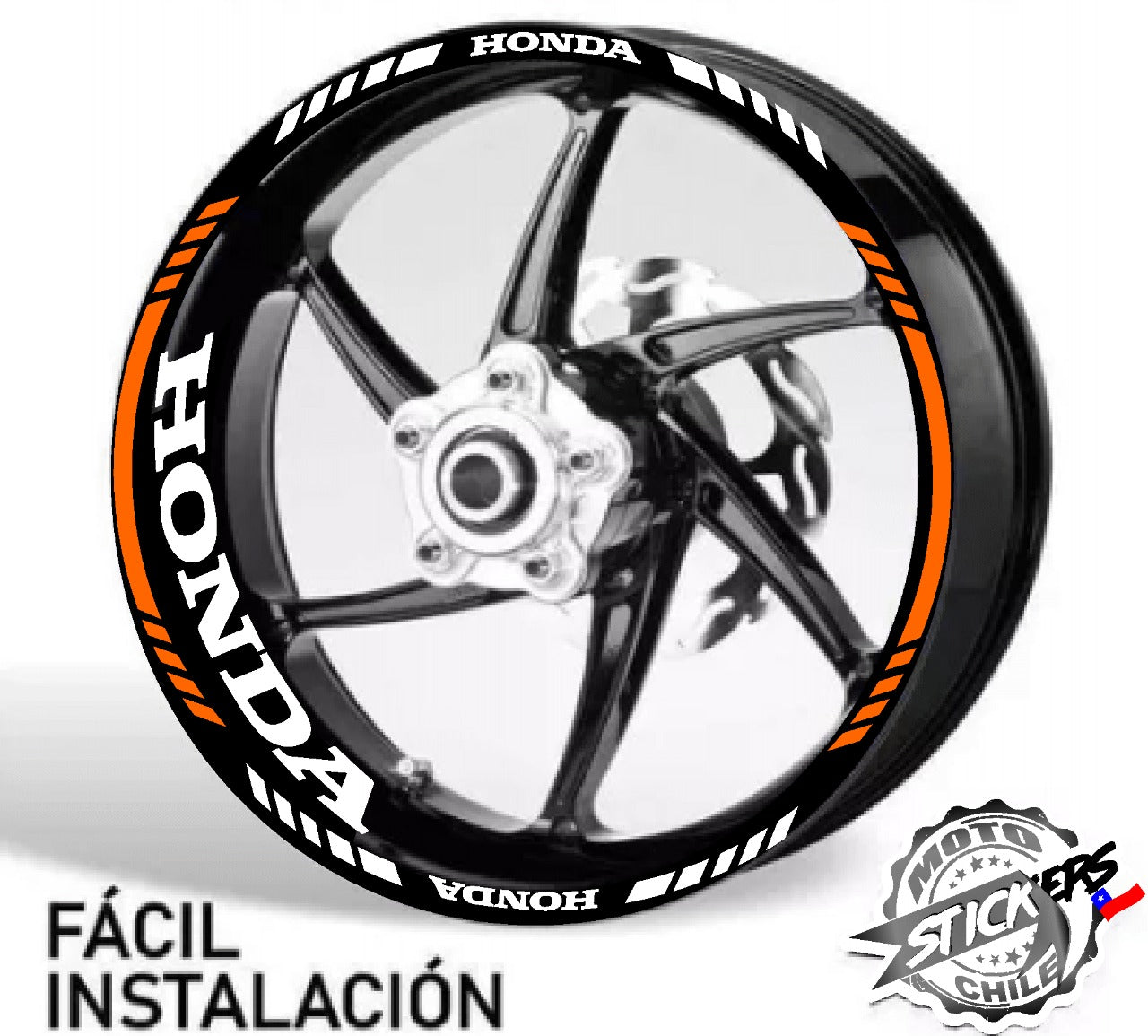 Kit stickers de rines reflectantes Honda