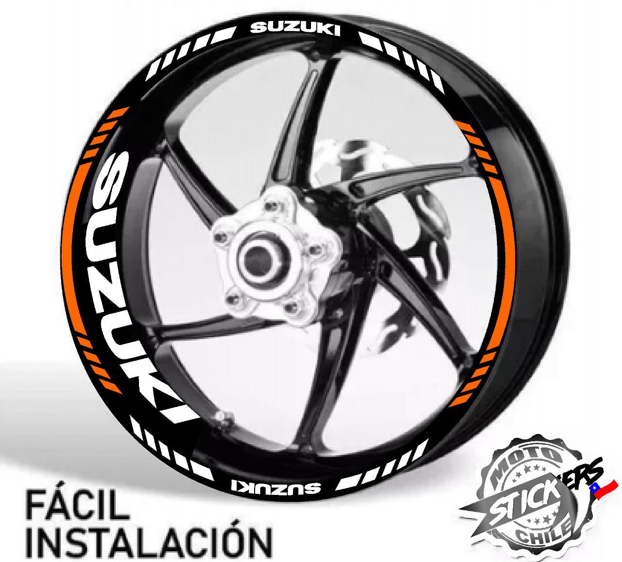 Kit stickers de rines reflectantes Suzuki