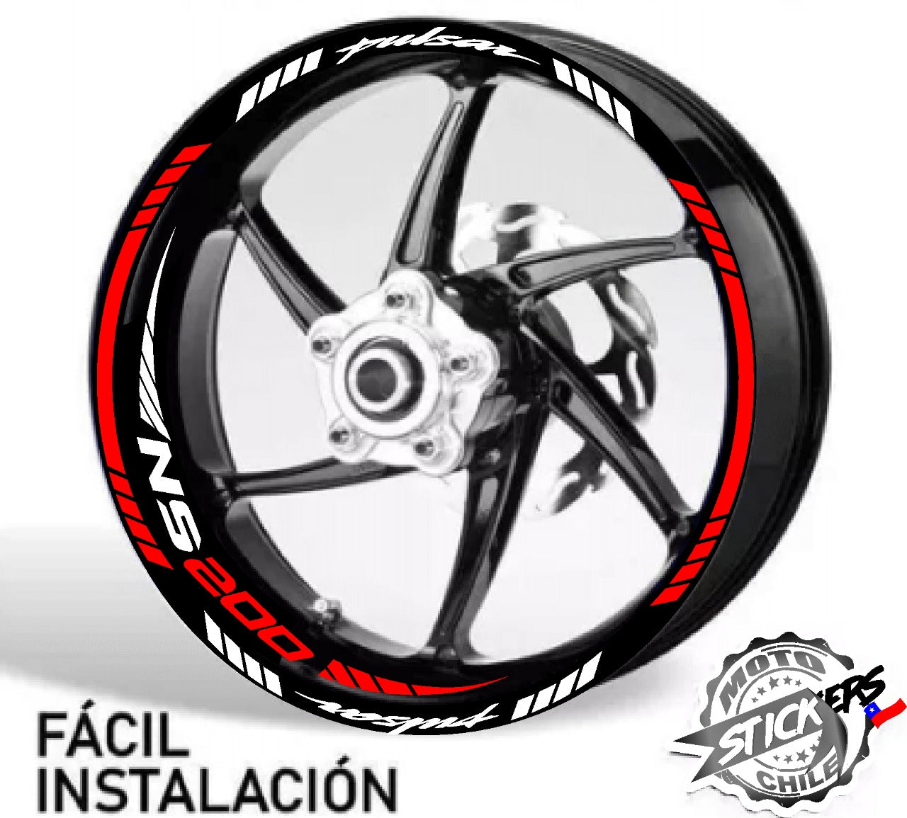 Kit stickers rines reflectantes Pulsar NS