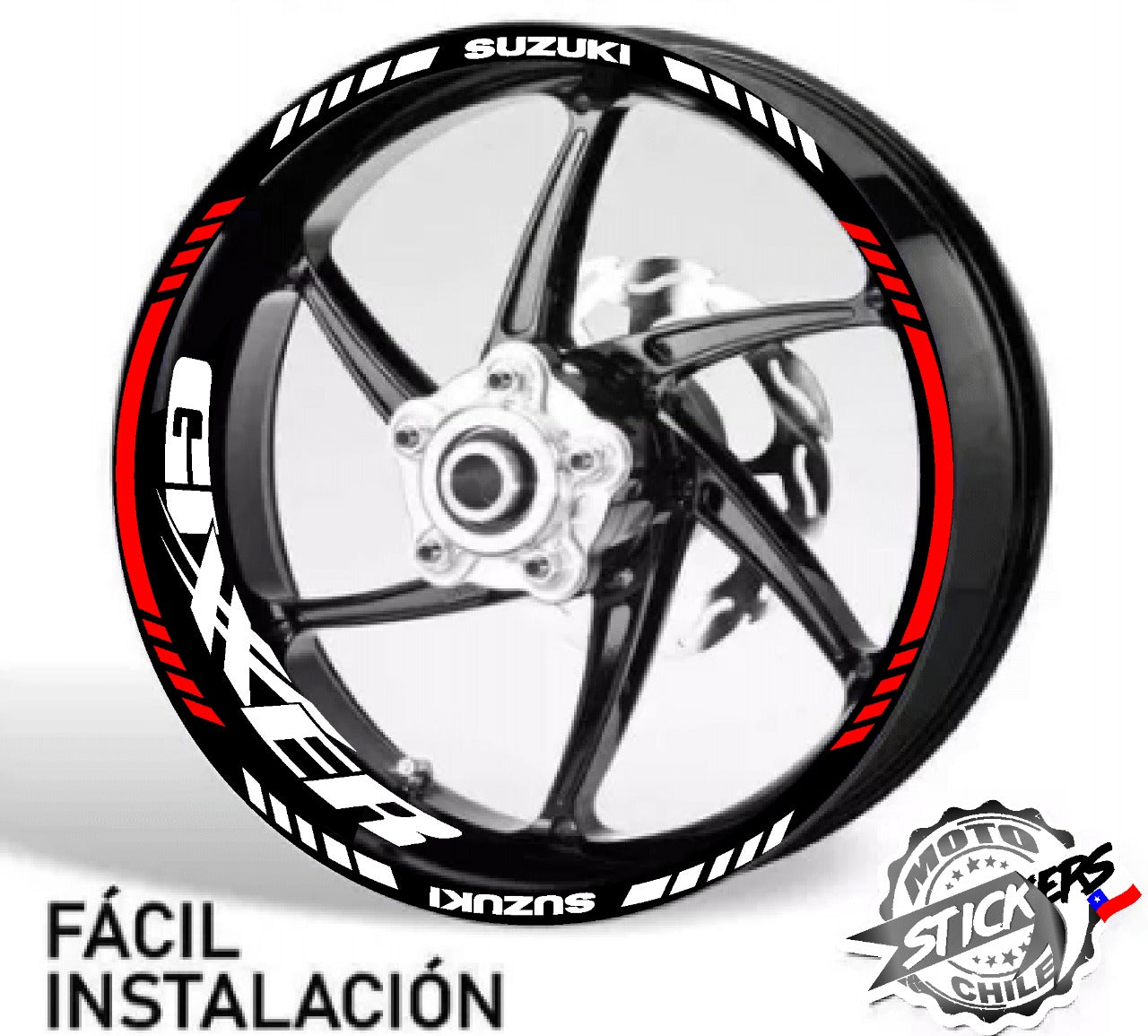 Kit stickers rines reflectantes Gixxer