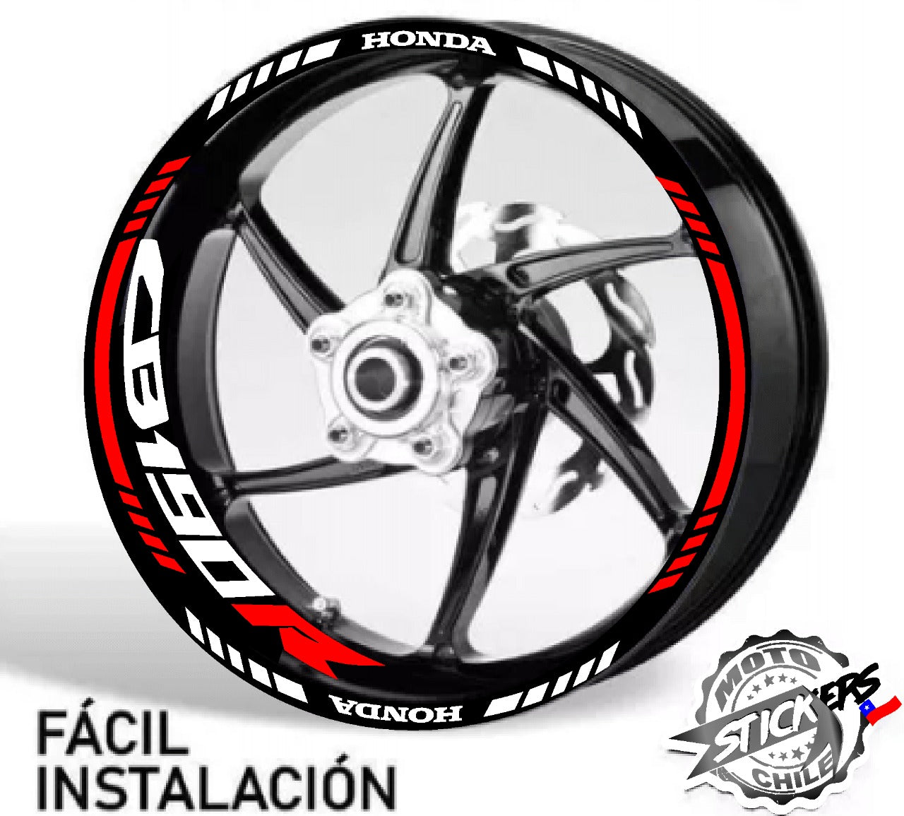 Kit stickers rines reflectantes CB190R