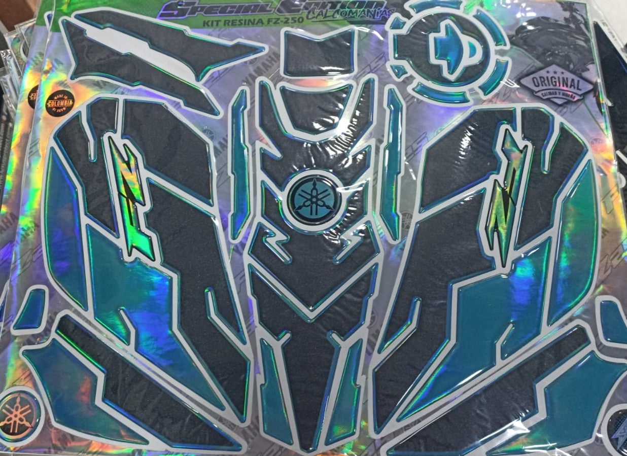 Kit cubre estanque FZ250 Lija Escarchada tornasol