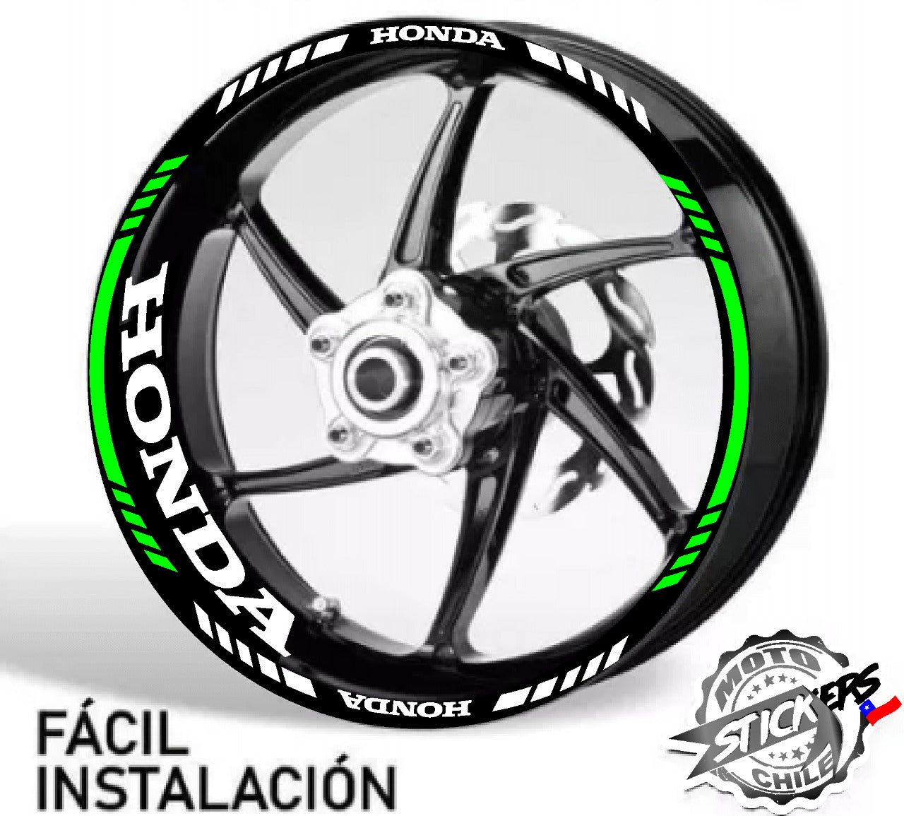 Kit stickers de rines reflectantes Honda