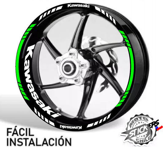 Kit stickers rines reflectantes Kawasaki