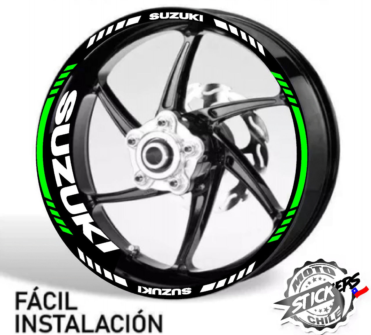 Kit stickers de rines reflectantes Suzuki