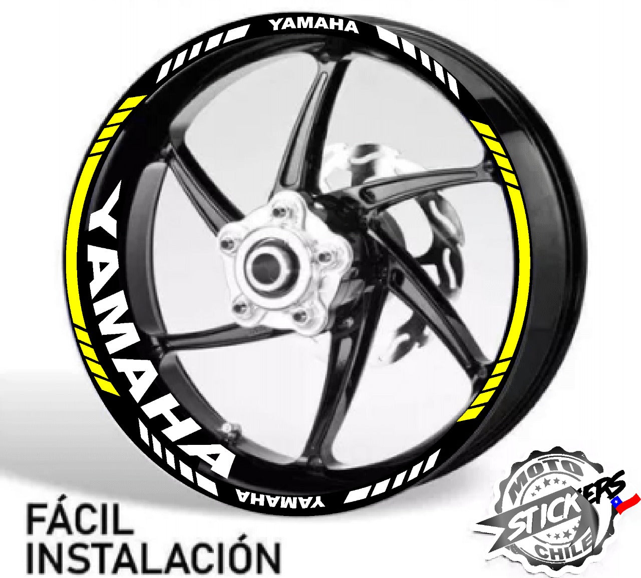Kit stickers de rines reflectantes Yamaha