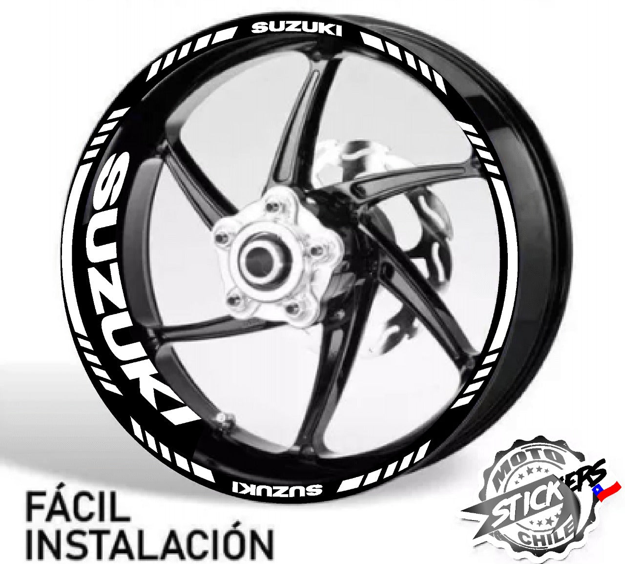 Kit stickers de rines reflectantes Suzuki