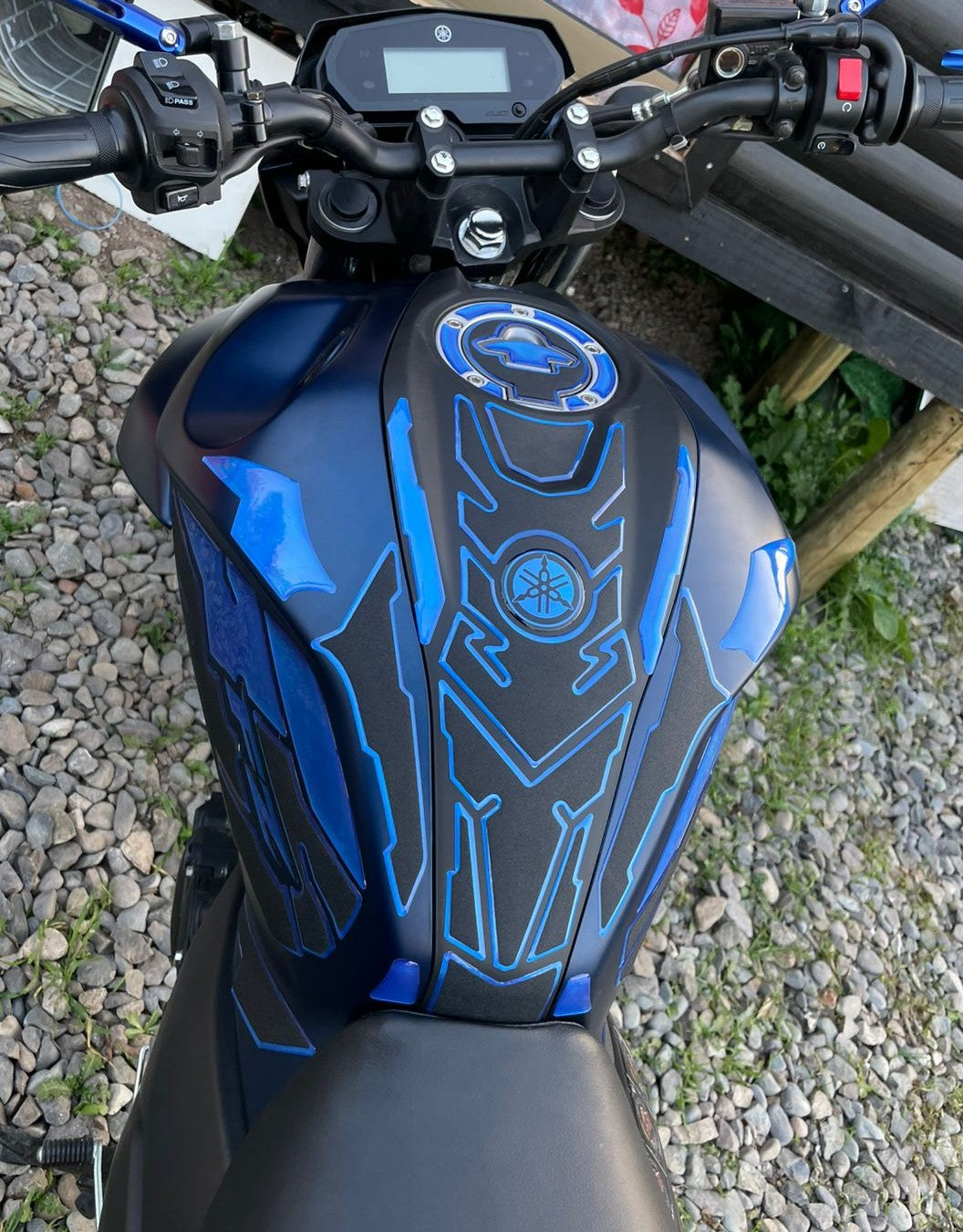 Kit cubre estanque FZ250 Lija Escarchada tornasol