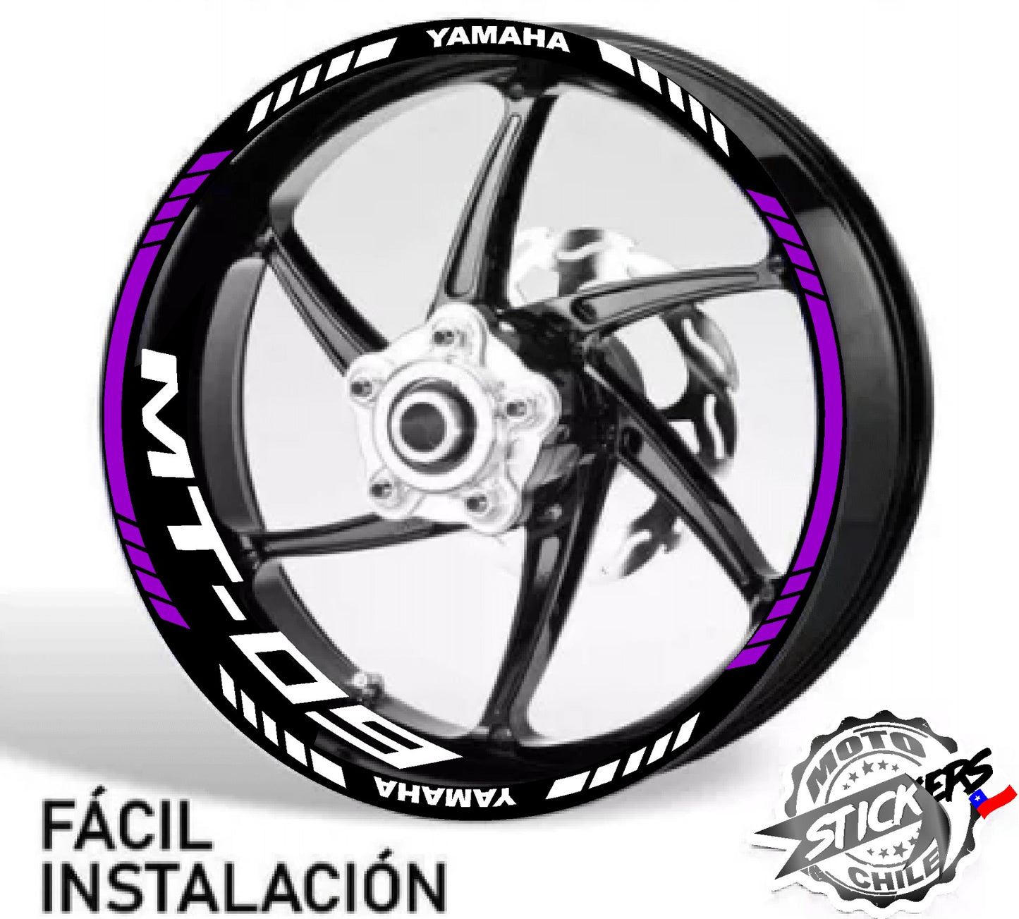 Kit stickers rines reflectantes MT