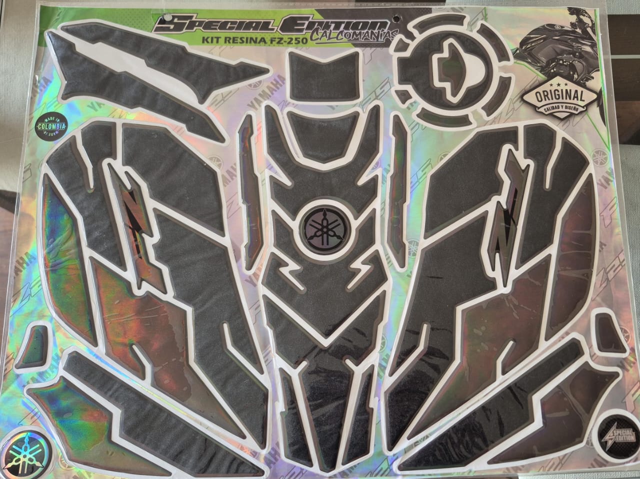 Kit cubre estanque FZ250 Lija Escarchada tornasol