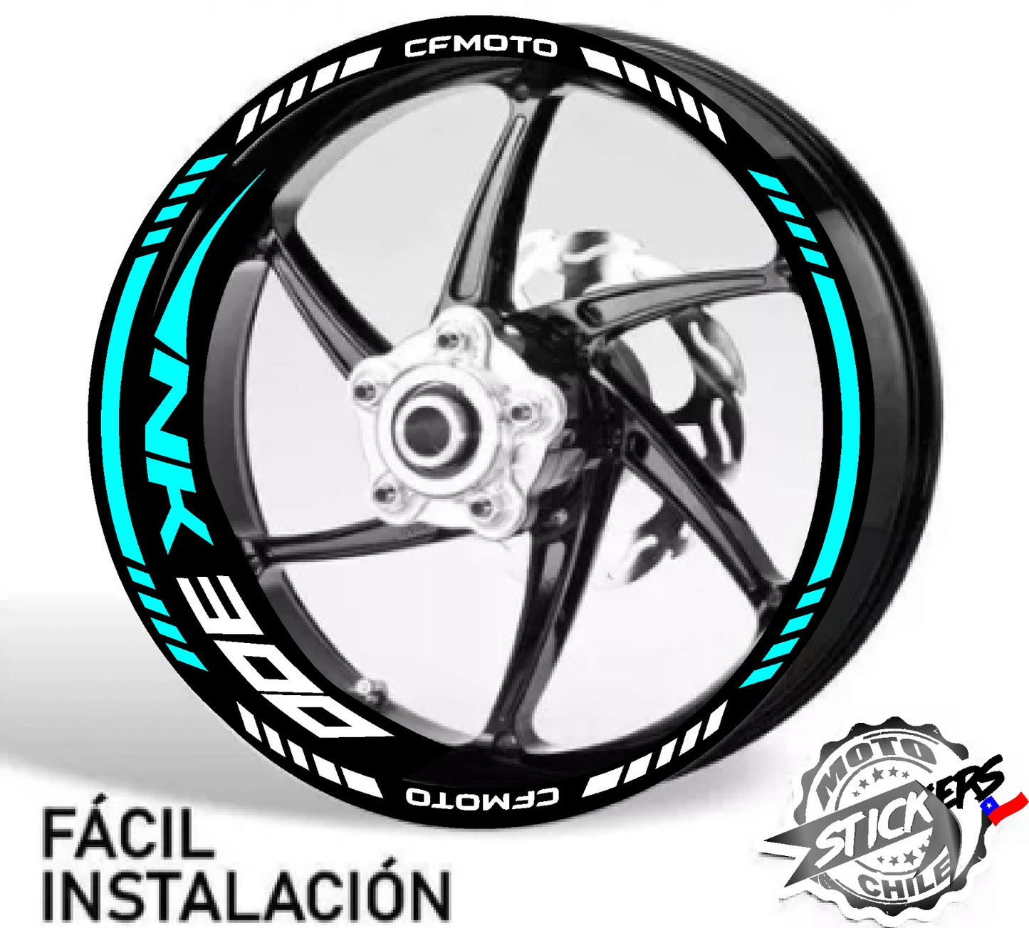 Kit stickers rines reflectantes NK CFMOTO