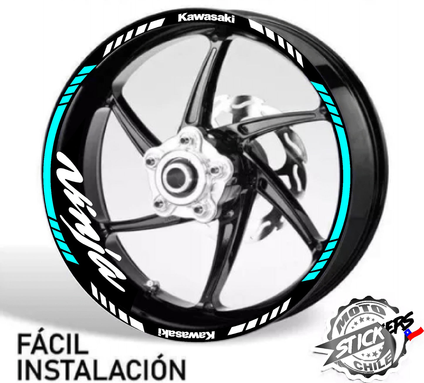 Kit stickers rines reflectantes Ninja