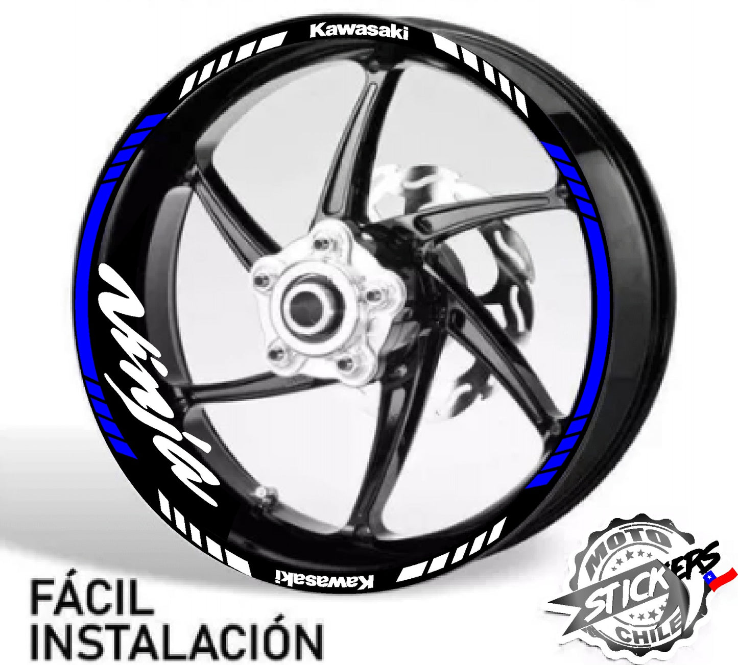 Kit stickers rines reflectantes Ninja