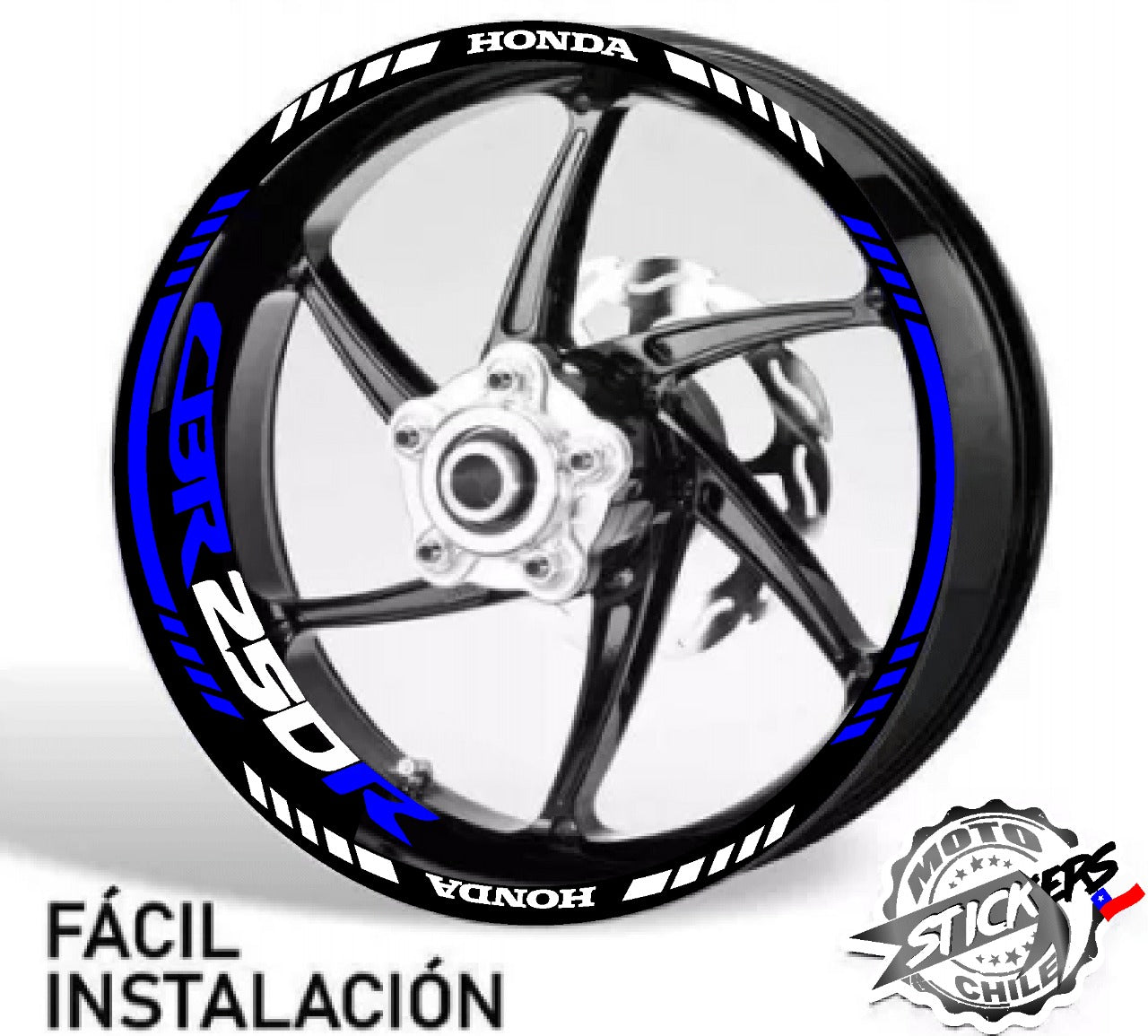 Kit stickers rines reflectantes CBR250R