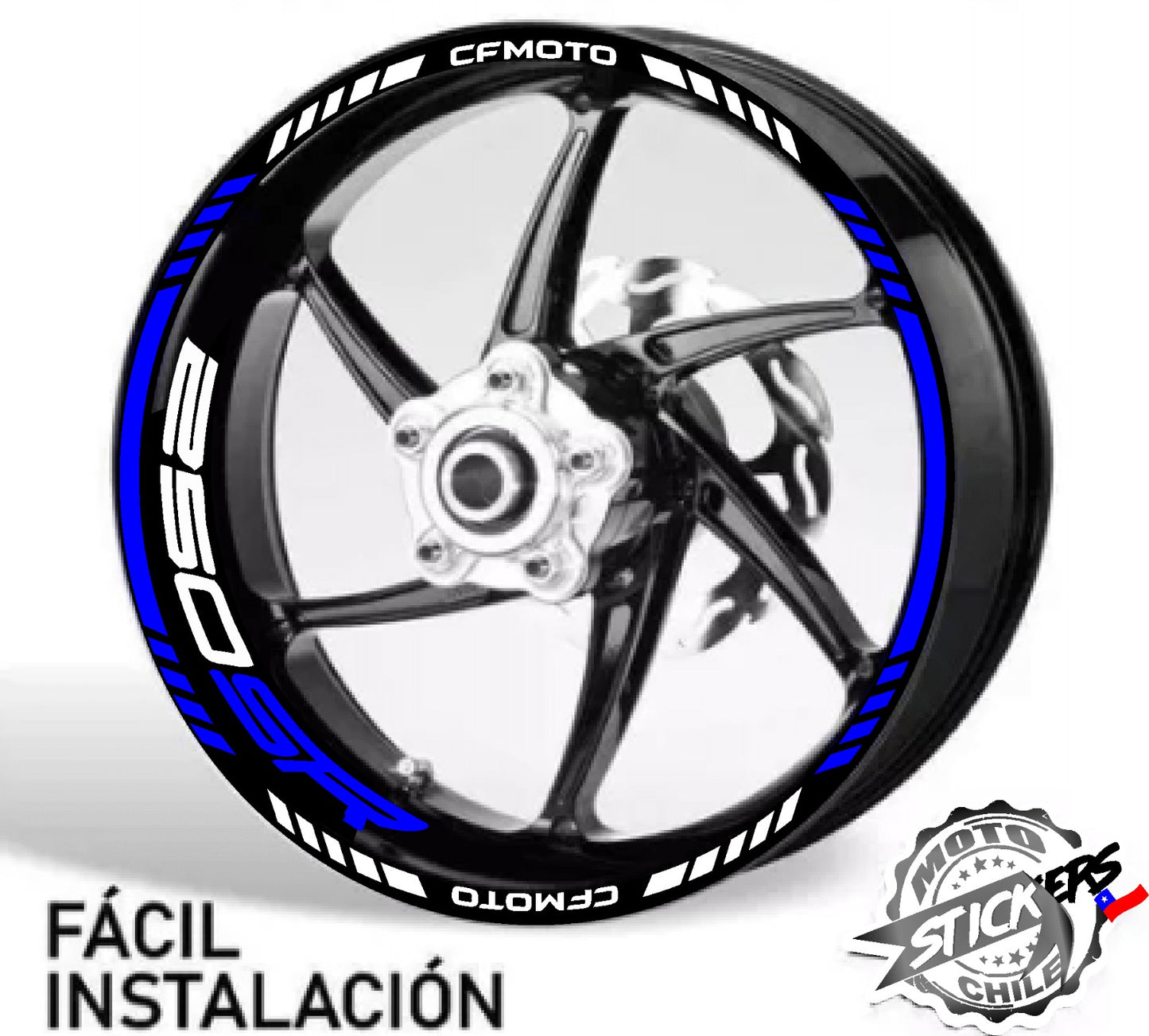 Kit stickers rines reflectantes SR CFMOTO
