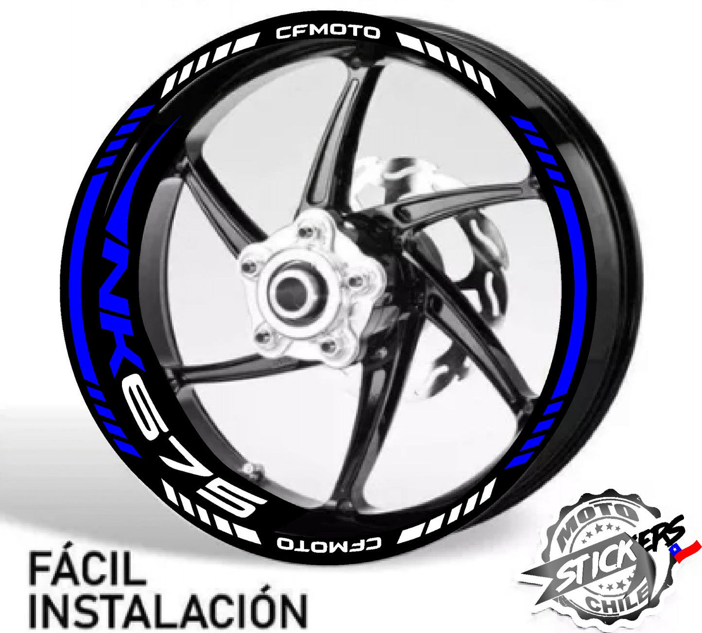 Kit stickers rines reflectantes NK CFMOTO