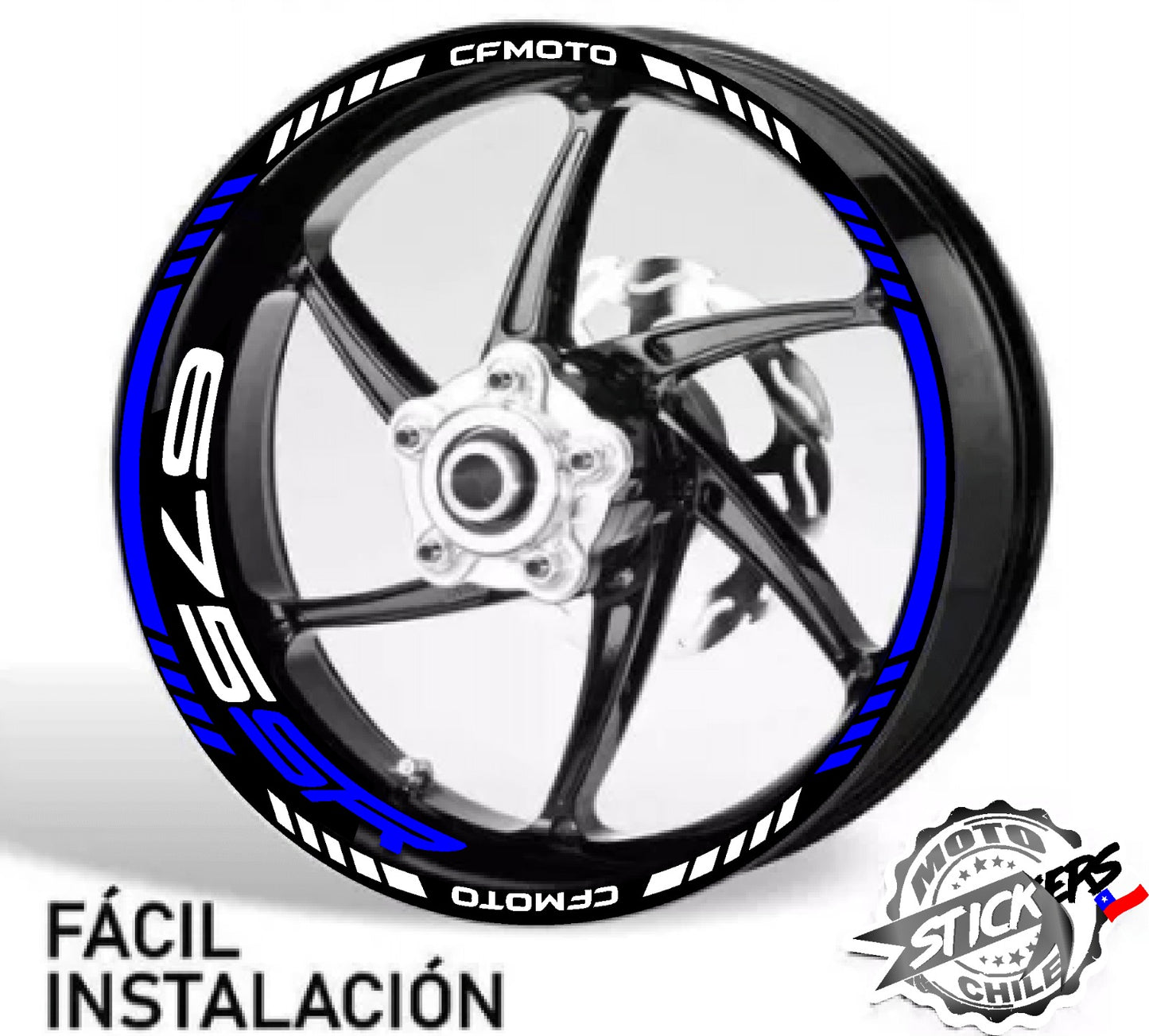 Kit stickers rines reflectantes SR CFMOTO