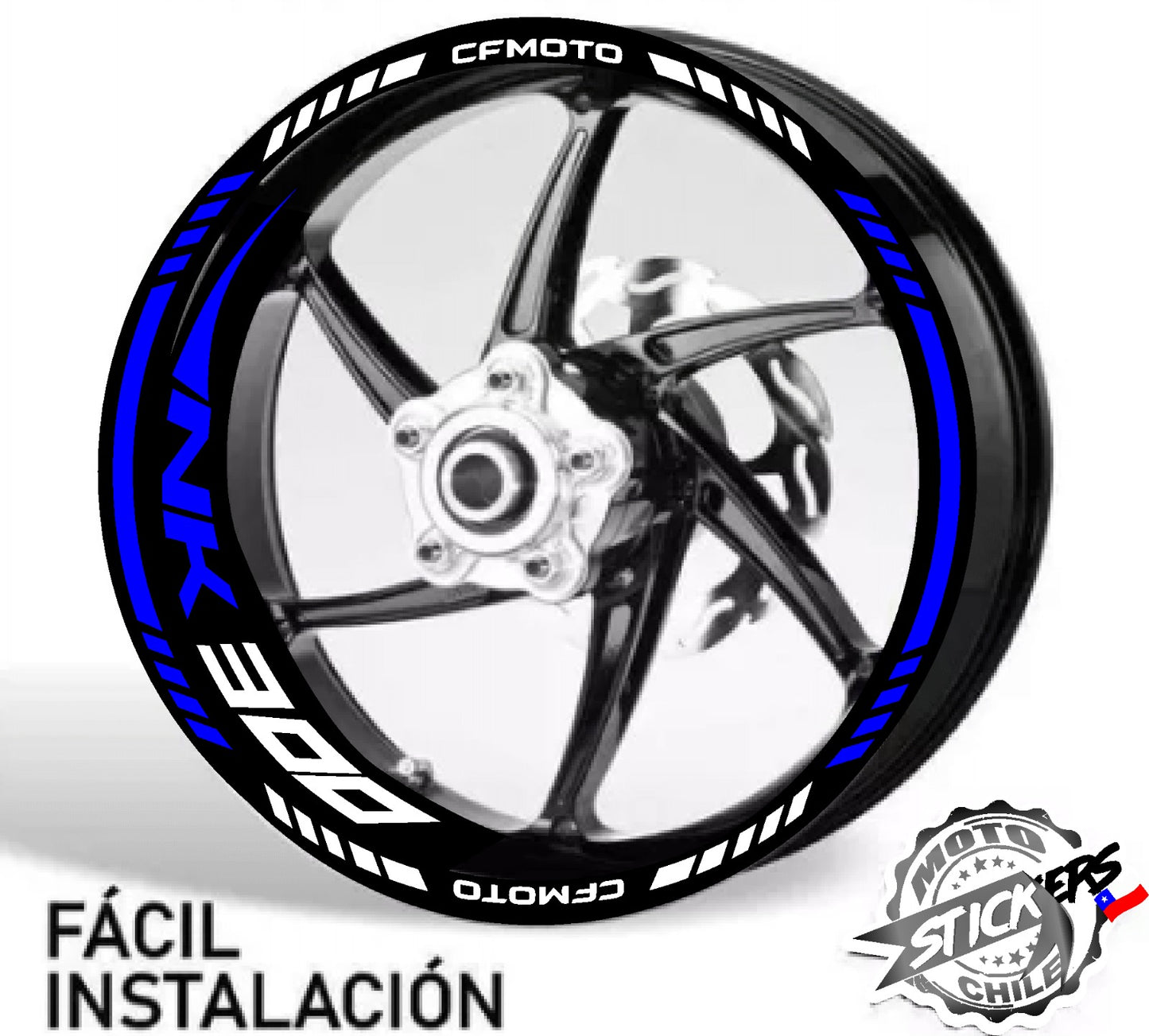 Kit stickers rines reflectantes NK CFMOTO