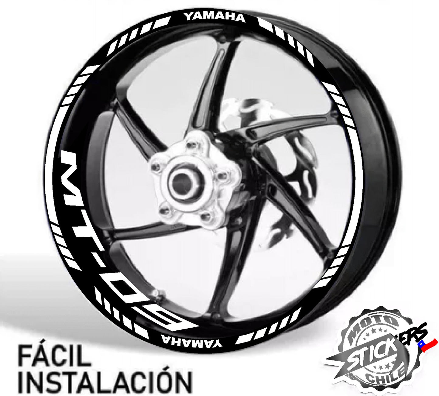 Kit stickers rines reflectantes MT