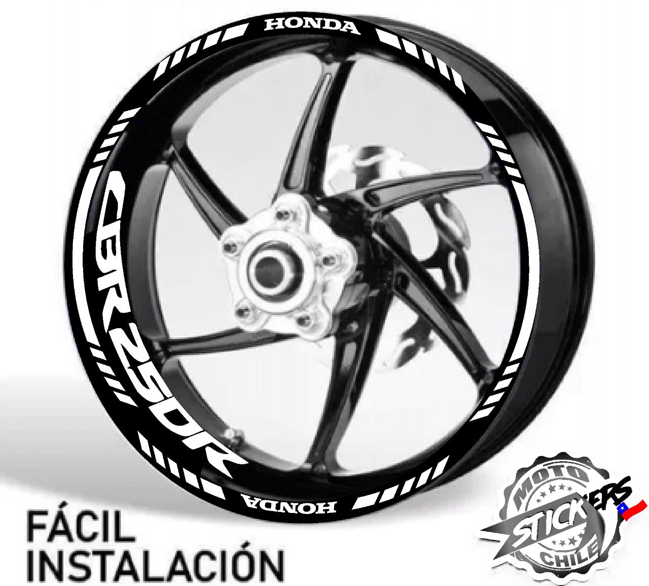 Kit stickers rines reflectantes CBR250R