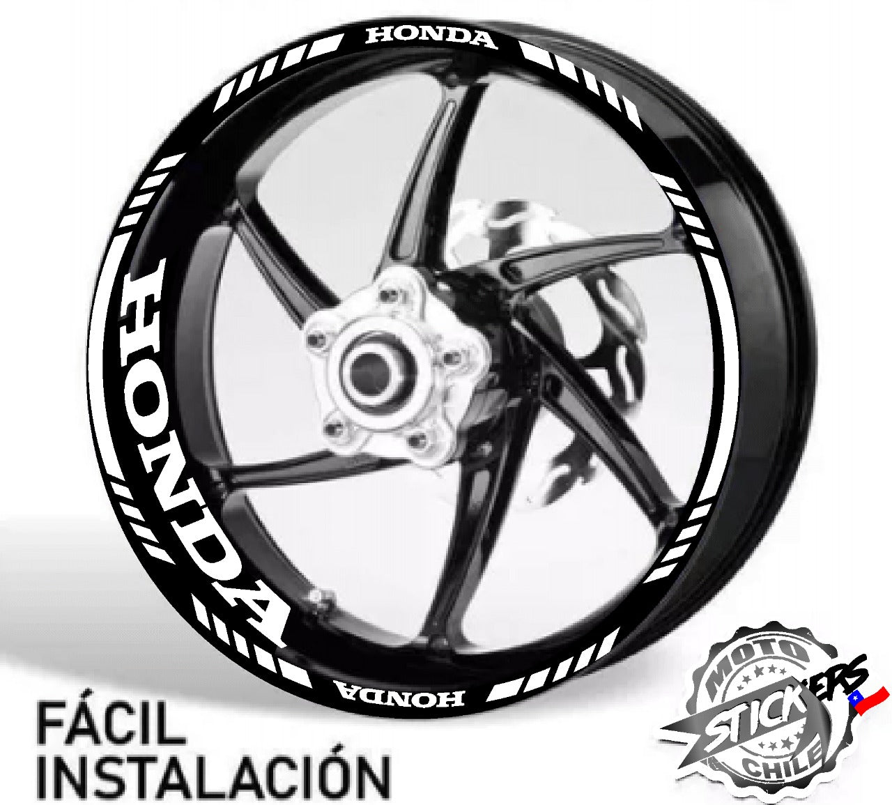 Kit stickers de rines reflectantes Honda