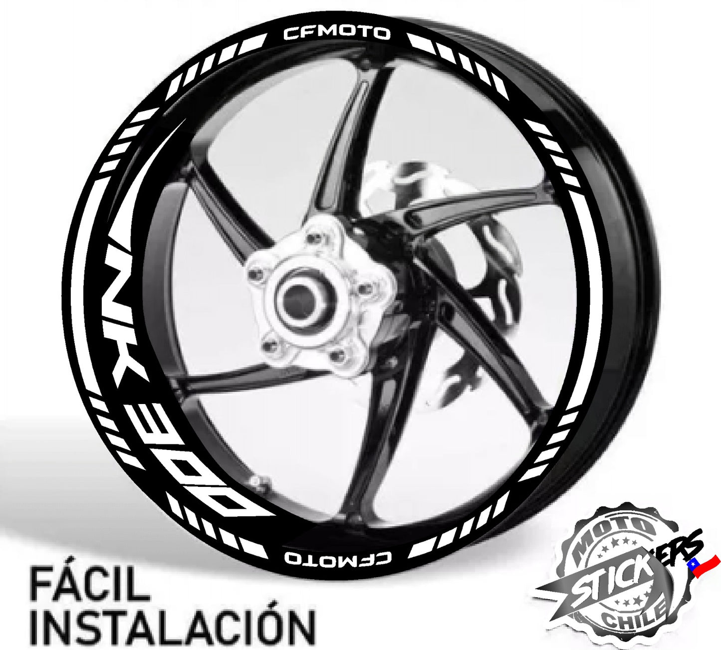 Kit stickers rines reflectantes NK CFMOTO