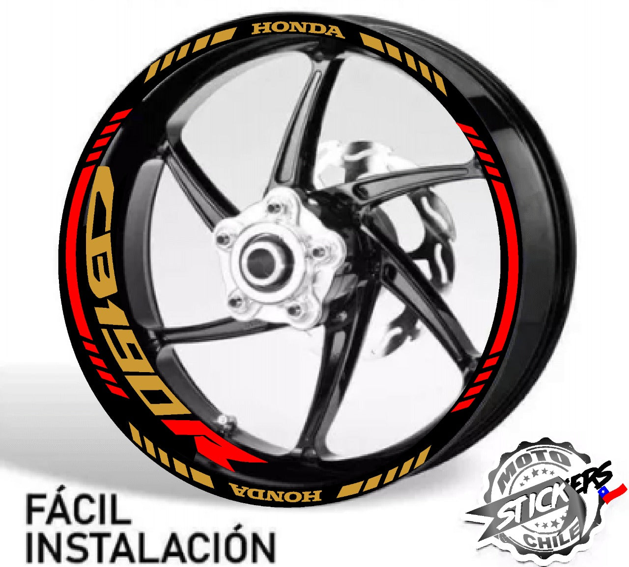 Kit stickers rines reflectantes CB190R